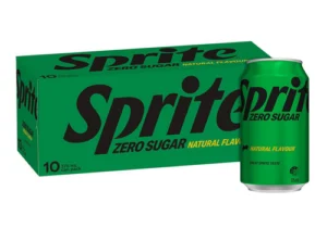 Sprite Zero Sugar Lemonade Soft Drink Multipack Cans 375ml X10 Pack